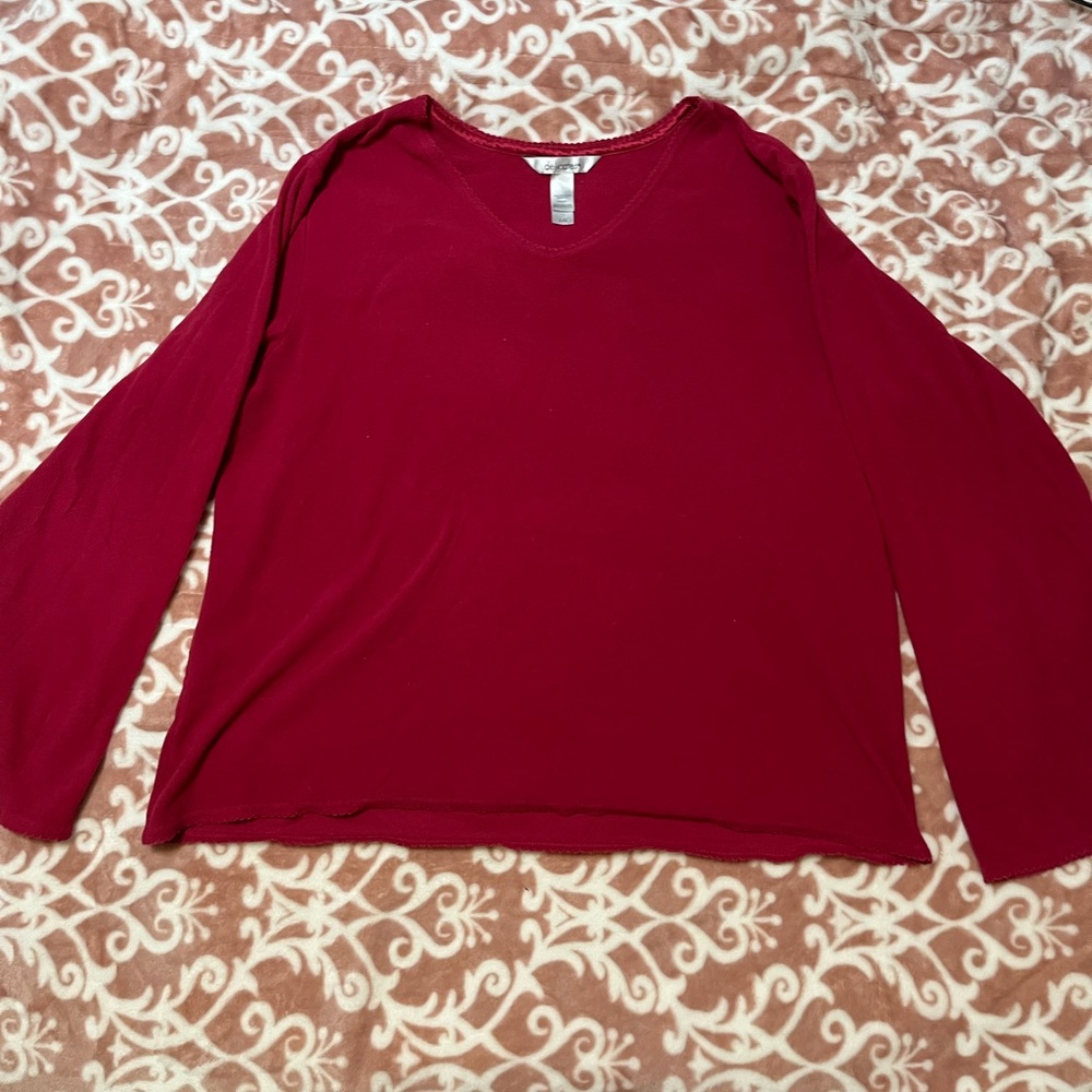 Red long sleeve shirt